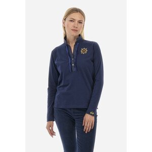 Polokošile la martina woman polo l/s piquet stretch modrá 1