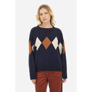 Svetr la martina woman tricot crew neck wool/ca modrá s