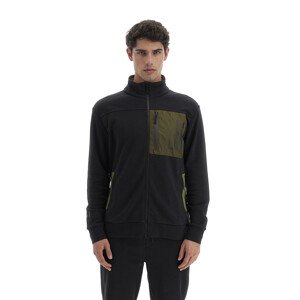 Mikina la martina man full zip sweatshirt diagon černá xl