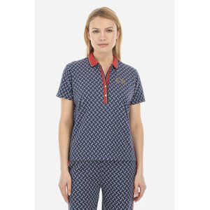 Polokošile la martina woman polo s/s jacquard interl modrá 1