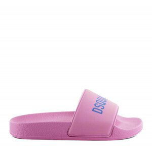 Pantofle dsquared  dsquared2 logo print pool slides růžová 35