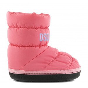 Sněhule dsquared2 logo print puffy nylon snow boots růžová 33