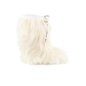 Sněhule marni faux long hair fur snow boots bílá 33