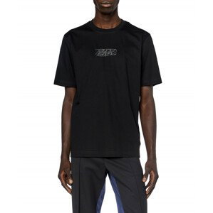 Tričko diesel t-must-slits-n t-shirt černá s