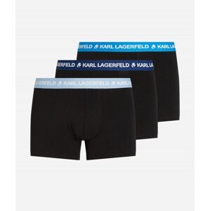 Spodní prádlo karl lagerfeld logo trunk colorband 3-pack modrá s