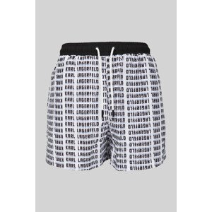 Plavky karl lagerfeld seasonal aop short boardshorts bílá l