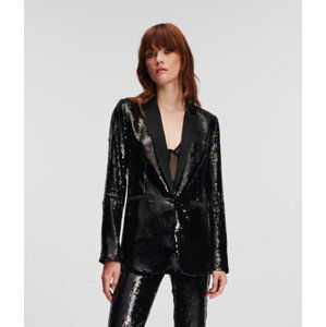 Blejzr karl lagerfeld sequin evening blazer černá 40