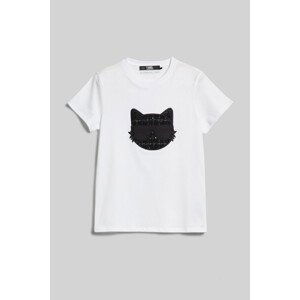 Tričko karl lagerfeld boucle choupette t-shirt bílá xs