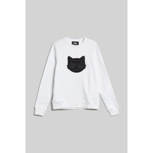 Mikina karl lagerfeld boucle choupette sweatshirt bílá xs