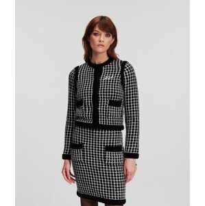 Kardigan karl lagerfeld classic boucle cardigan černá xs