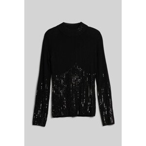 Rolák karl lagerfeld lslv mockneck knit černá l