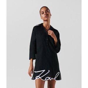 Plážové oblečení karl lagerfeld karl dna signature beach dress černá m