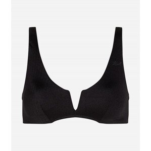 Plavky karl lagerfeld karl dna shiny rib bandeau černá xl