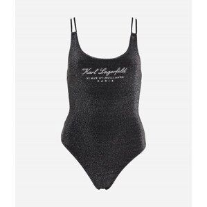 Plavky karl lagerfeld hotel karl lurex swimsuit černá xs