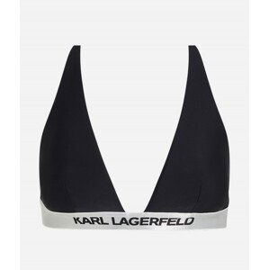 Plavky karl lagerfeld logo triangle top w/ elastic černá xs