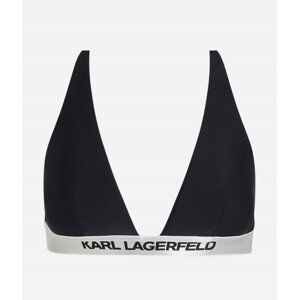 Plavky karl lagerfeld logo triangle top w/ elastic černá m