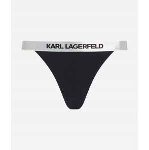 Plavky karl lagerfeld logo bikini bottom w/ elastic černá s