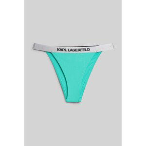 Plavky karl lagerfeld logo bikini bottom w/ elastic florida keys green