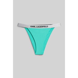 Plavky karl lagerfeld logo bikini bottom w/ elastic zelená s