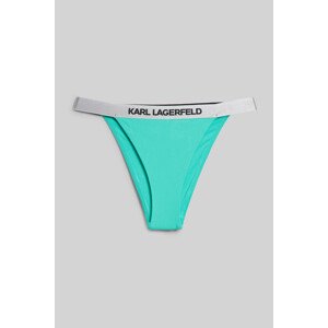 Plavky karl lagerfeld logo bikini bottom w/ elastic florida keys green