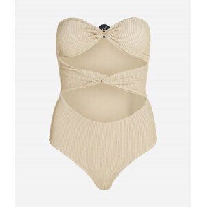 Plavky karl lagerfeld karl dna strapless swimsuit hnědá s