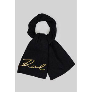 Šála karl lagerfeld k/signature wool knit scarf černá none