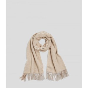 Šála karl lagerfeld rsg wool scarf hnědá none