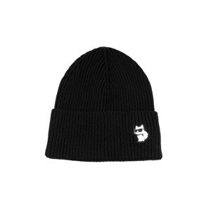 Čepice karl lagerfeld k/ikonik 2.0 choup beanie černá none