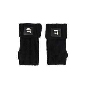 Rukavice karl lagerfeld k/ikonik 2.0 fl knitted glove černá s/m