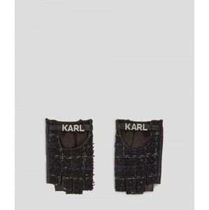 Rukavice karl lagerfeld k/essential boucle fl glove černá m