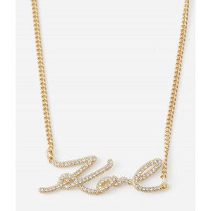 Náhrdelník karl lagerfeld k/signature pave necklace žlutá none