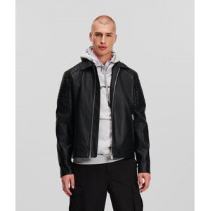 Bunda karl lagerfeld jeans klj faux leather jacket černá xl