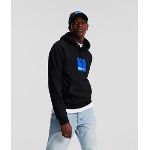 Mikina karl lagerfeld jeans klj regular logo hoodie černá xxl