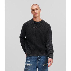 Svetr karl lagerfeld jeans klj ribbed sweater šedá m