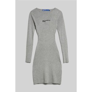 Šaty karl lagerfeld jeans klj knitted body dress šedá s