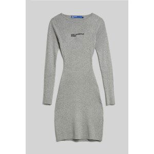 Šaty karl lagerfeld jeans klj knitted body dress šedá l