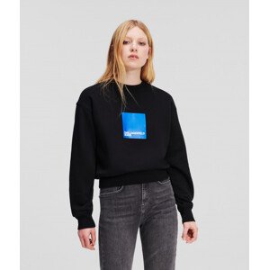 Mikina karl lagerfeld jeans klj regular logo sweat černá s