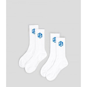 Ponožky karl lagerfeld jeans logo socks set bílá 42/46