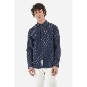 Košile la martina man shirt l/s printed poplin modrá l