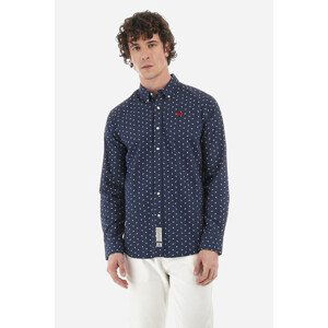 Košile la martina man shirt l/s printed poplin modrá xl