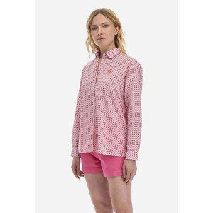 Košile la martina woman shirt l/s printed poplin červená 2