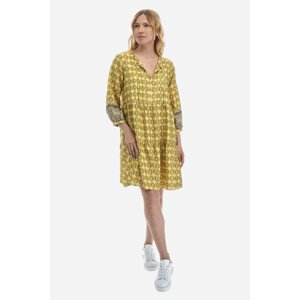 Šaty la martina woman dress printed poplin žlutá 2