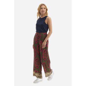 Kalhoty la martina woman trousers printed diamond růžová 2