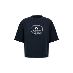 Tričko woolrich graphic t-shirt modrá s