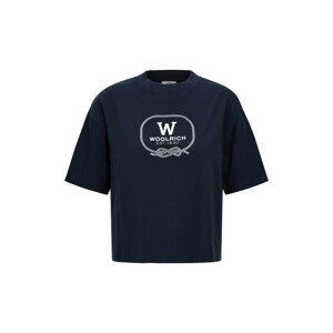 Tričko woolrich graphic t-shirt modrá xxs