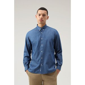 Košile woolrich classic indigo shirt modrá l