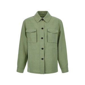 Bunda woolrich viscose linen overshirt zelená m