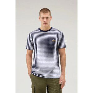 Tričko woolrich striped t-shirt modrá xl