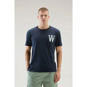 Tričko woolrich flag t-shirt modrá m