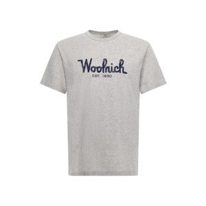 Tričko woolrich embroidered logo t-shirt šedá xxl